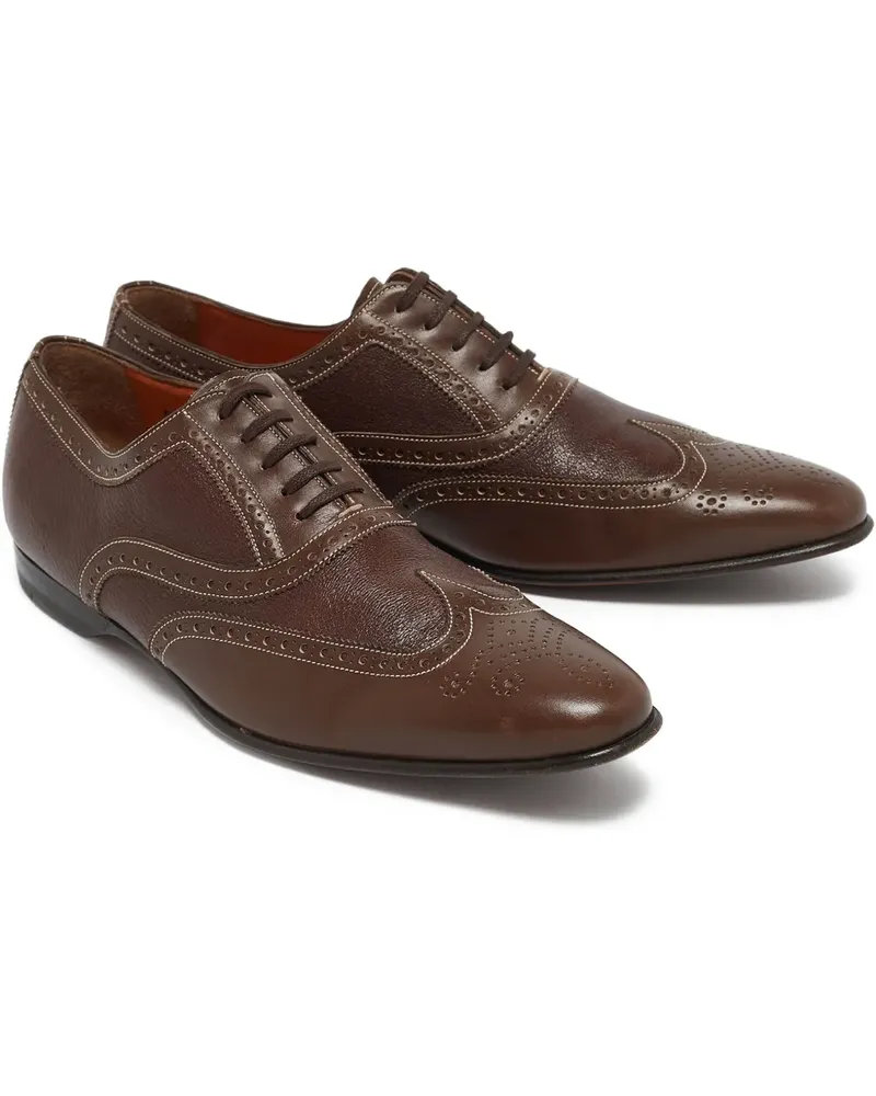 Santoni Oxford-Schuhe aus Leder - Braun Braun