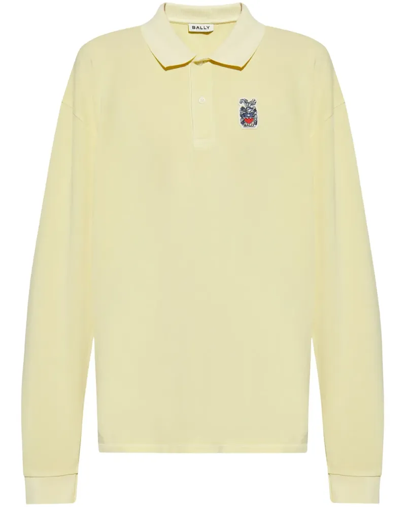 Bally Poloshirt mit Wappen-Applikation - Gelb Gelb
