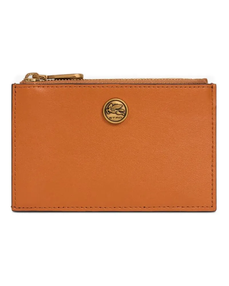 Etro Portemonnaie mit Pegaso-Applikation - Orange Orange