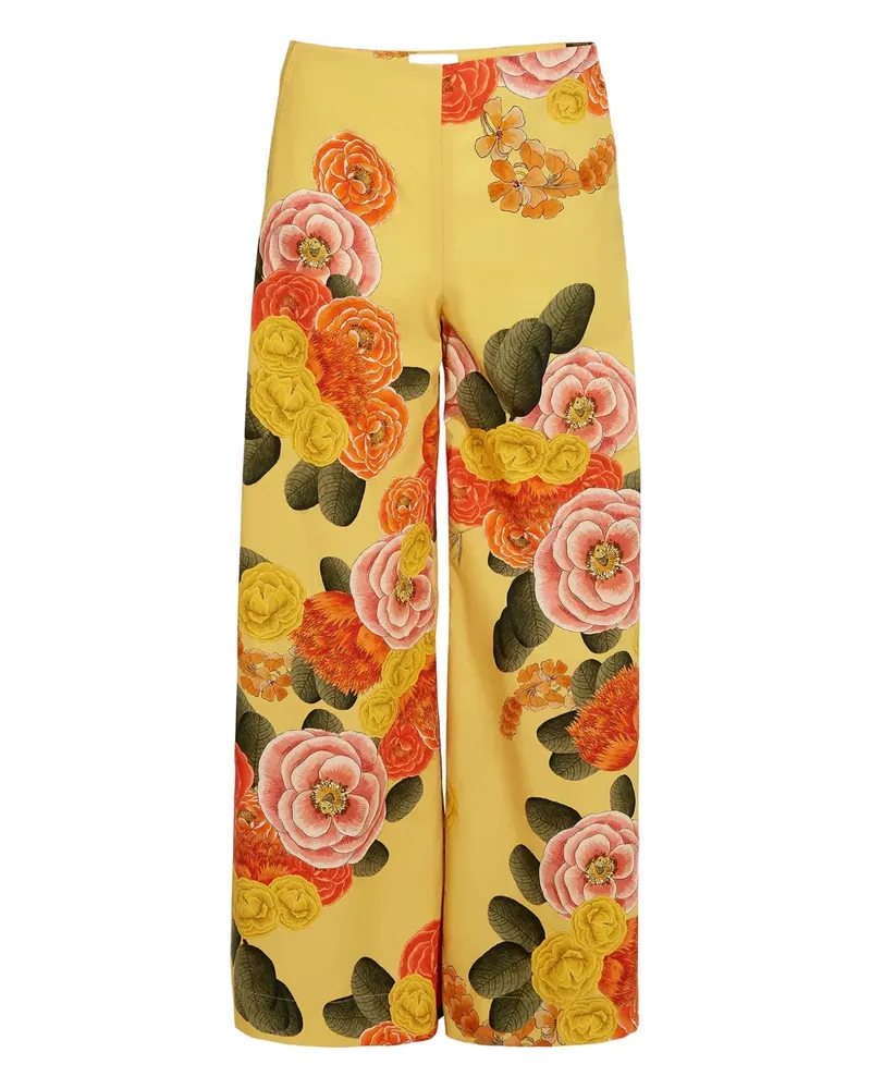 Giambattista Valli Hose mit Blumenprint - Gelb Gelb