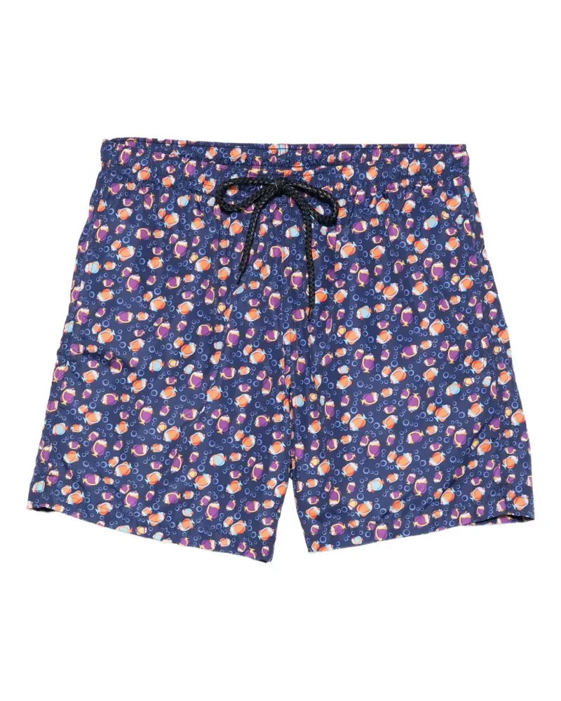 Drumohr  drawstring patterned swim shorts - Blau Blau