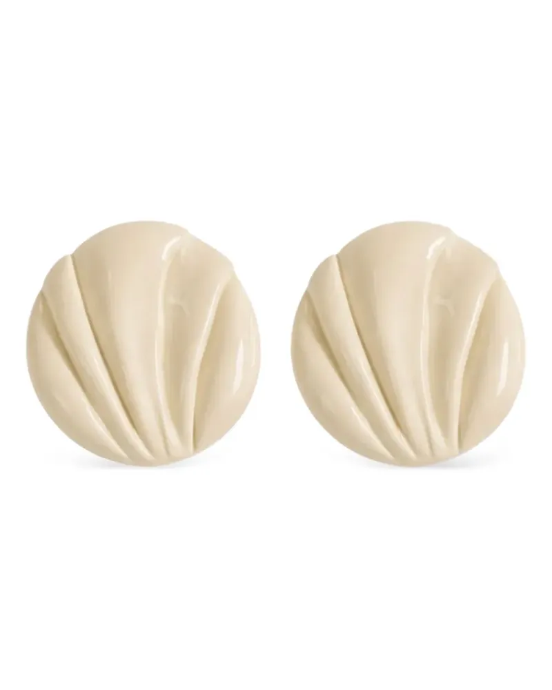 Chloé Pleats Ohrclips - Weiß Weiß