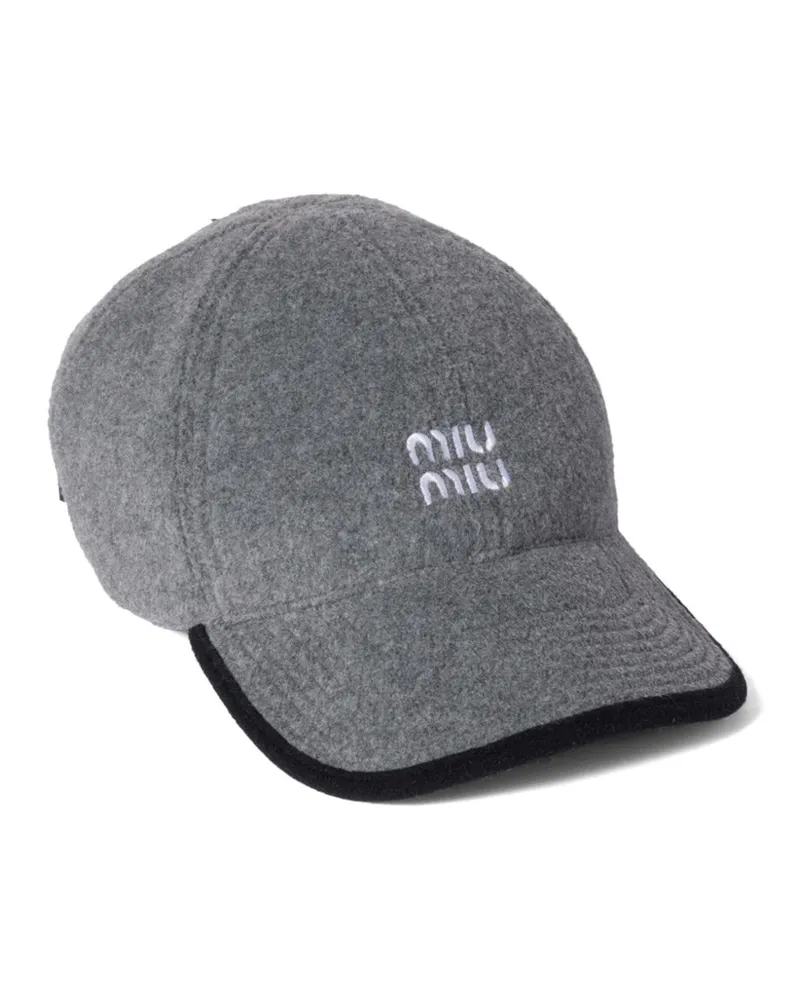 Miu Miu Baseballkappe aus Fleece - Grau Grau