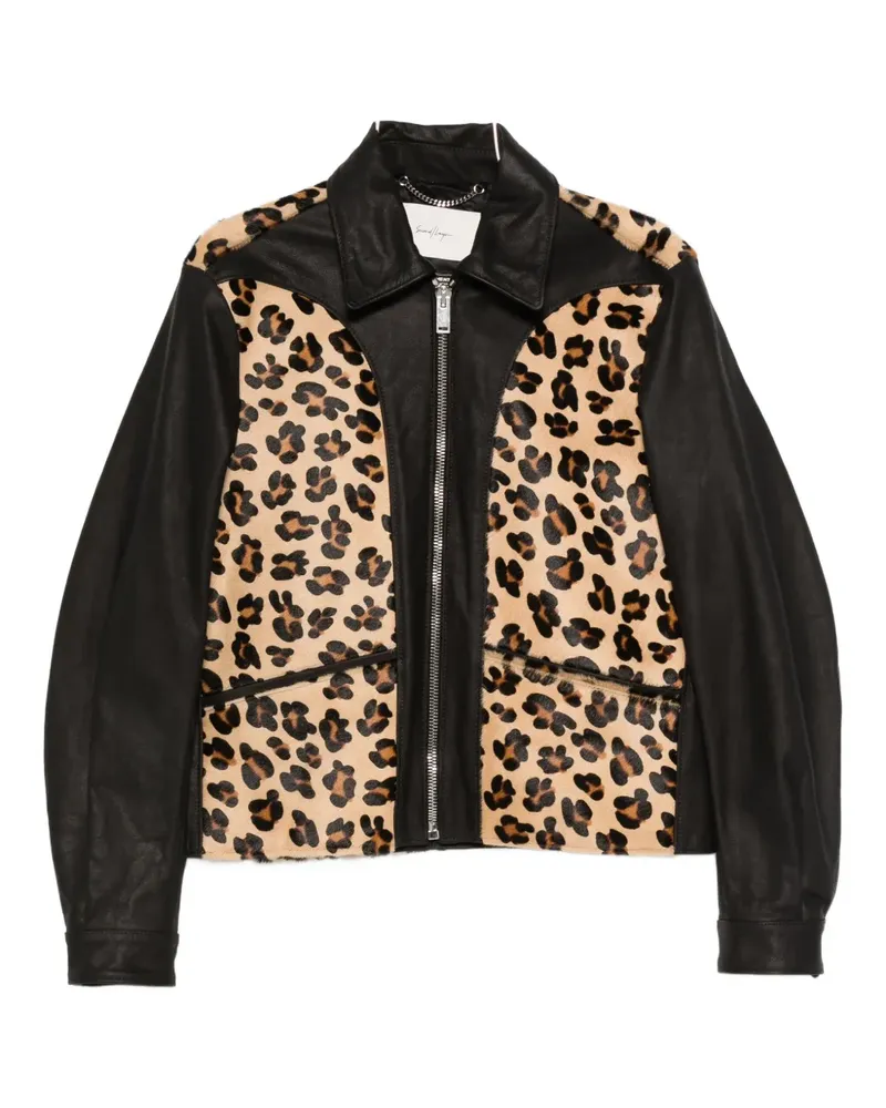 Second/Layer Phreak leopard-print jacket - Nude Nude