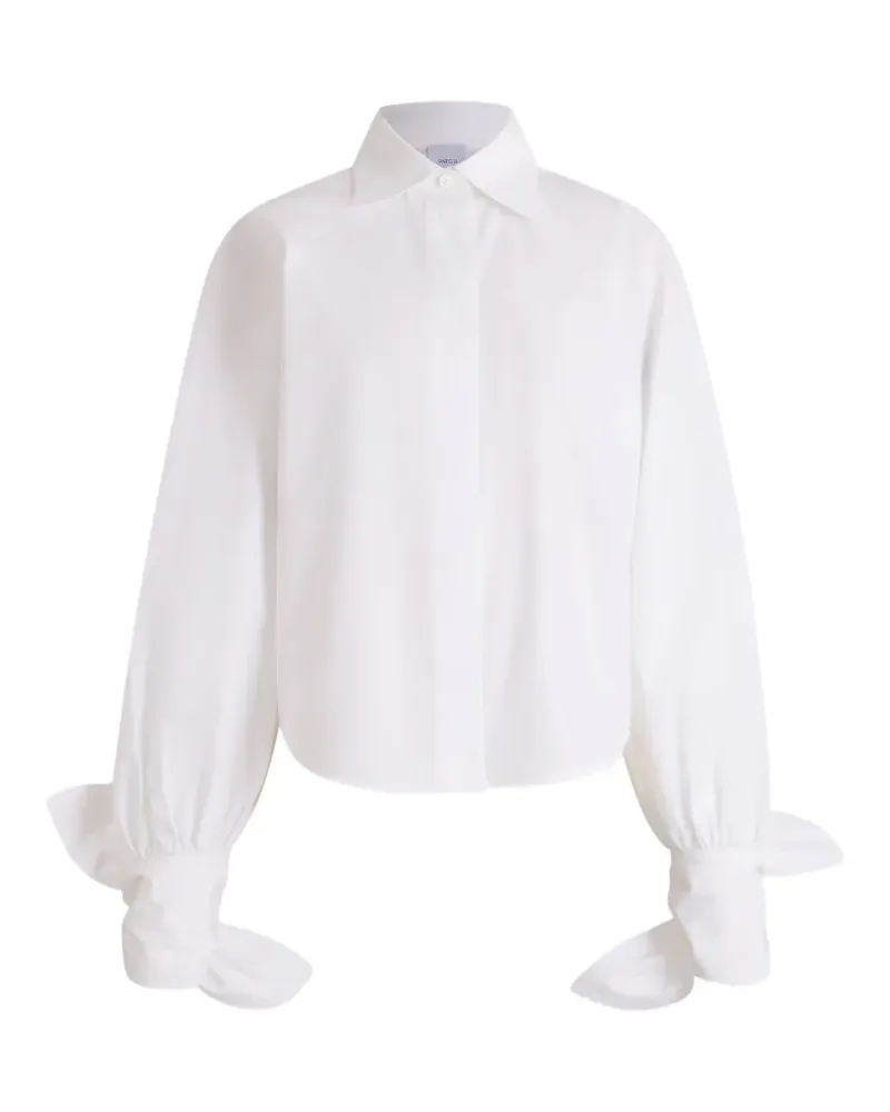 Patou Bluse mit Schleifenärmeln - Weiß Weiß