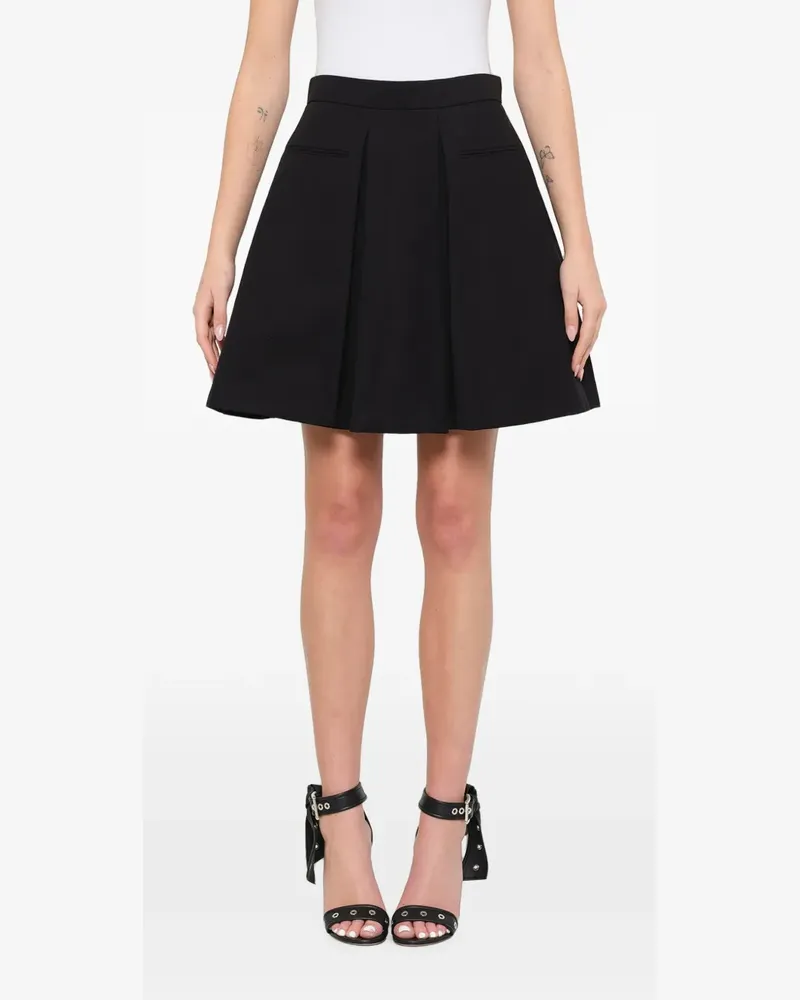 Alexander McQueen pleated A-line skirt - Schwarz Schwarz