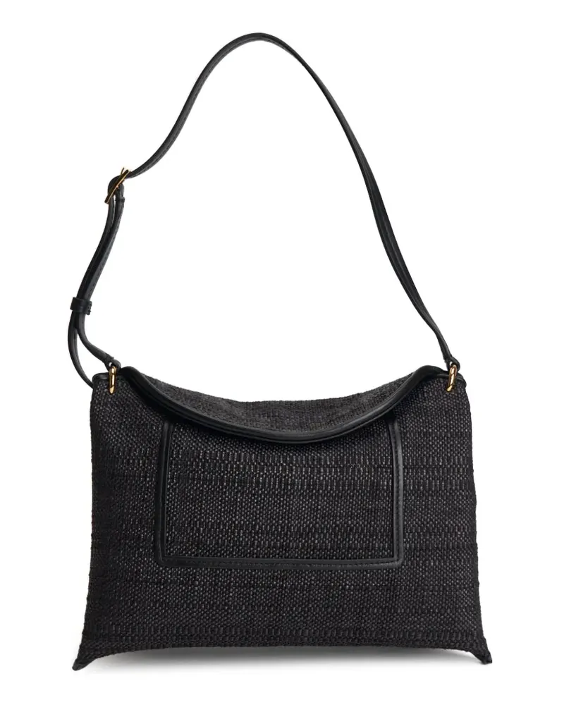 WANDLER Penelope woven shoulder bag - Schwarz Schwarz