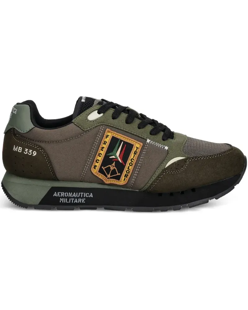 Aeronautica Militare panelled lace-up sneakers - Grün Grün