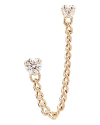 ZOË CHICCO 14kt Goldohrstecker mit Kette und Diamanten Gold