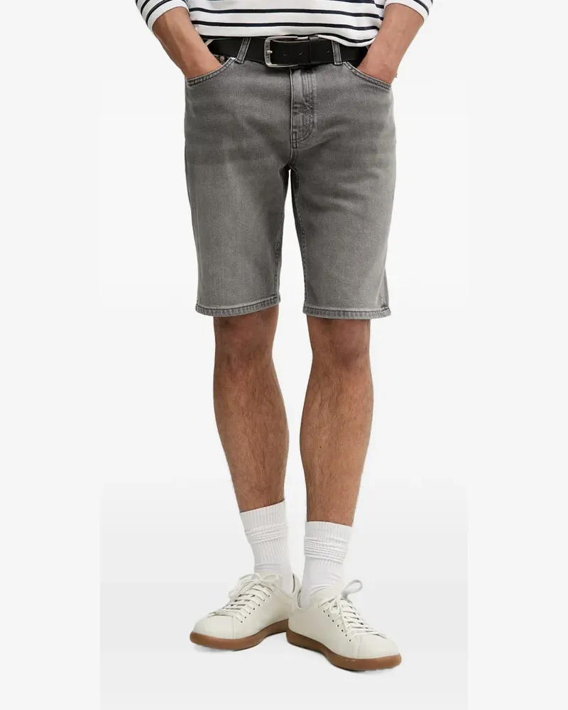 Marc O'Polo Jeans-Shorts mit Logo-Patch - Grau Grau