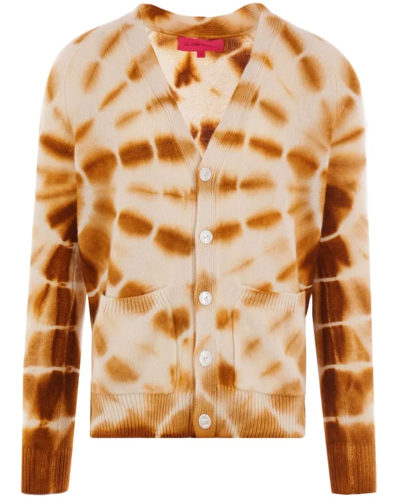 The Elder Statesman Web Flare Cardigan - Braun Braun
