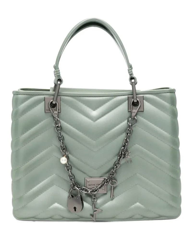 MARC ELLIS Mittelgroße Krissy Wave 27 Tote Bag mit Anhänger - Grün Grün