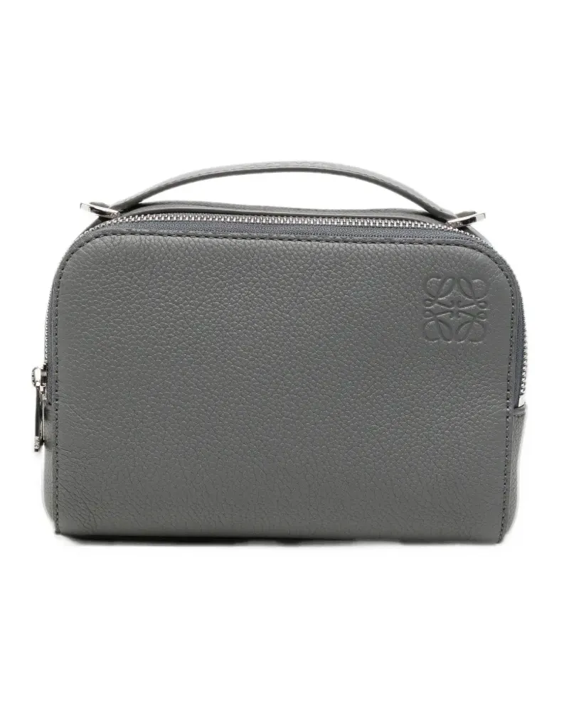 Loewe Kuriertasche aus Leder mit Anagram-Prägung - Grau Grau