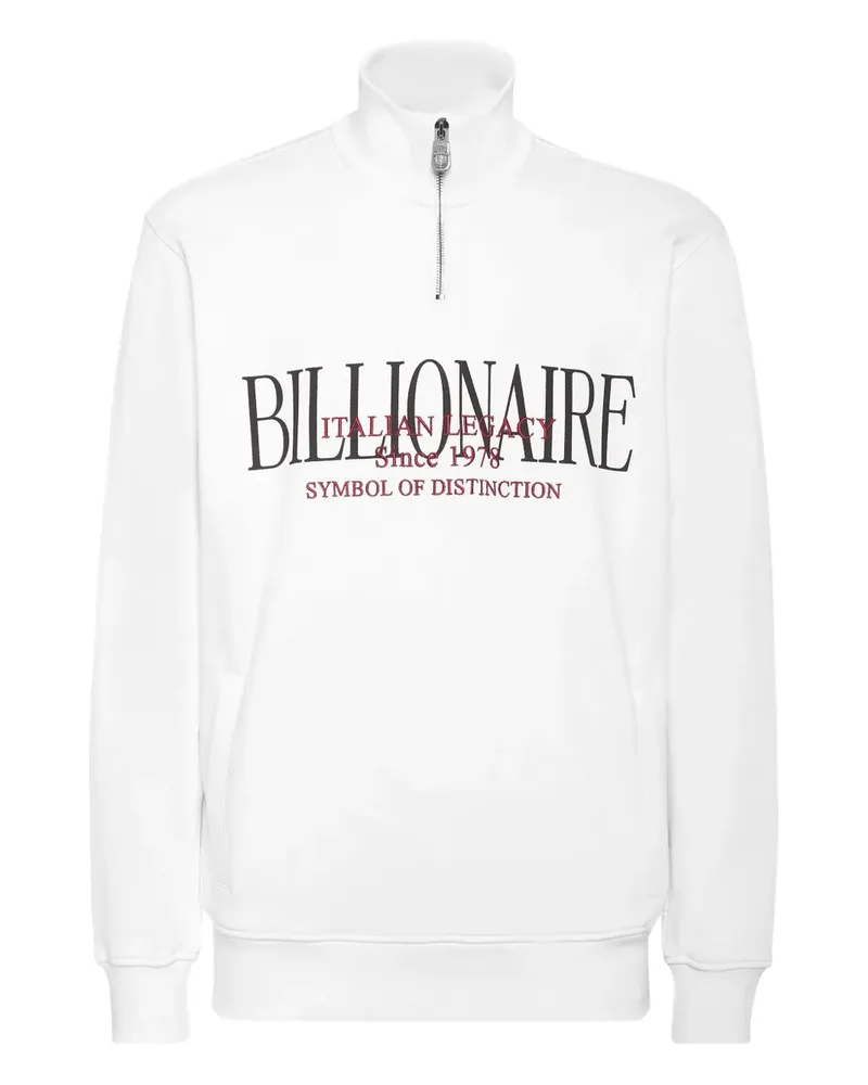 Billionaire Sweatshirt mit Logo-Print - Weiß Weiß