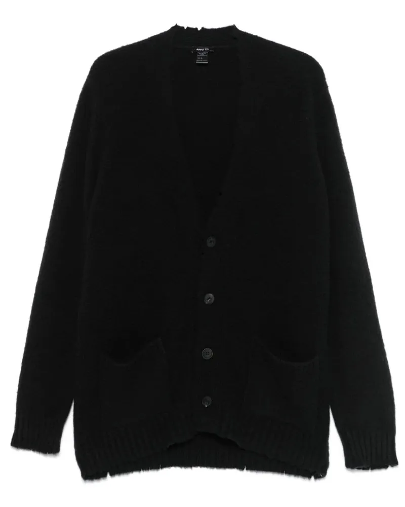 Avant Toi Cardigan mit gebürstetem Effekt - Schwarz Schwarz