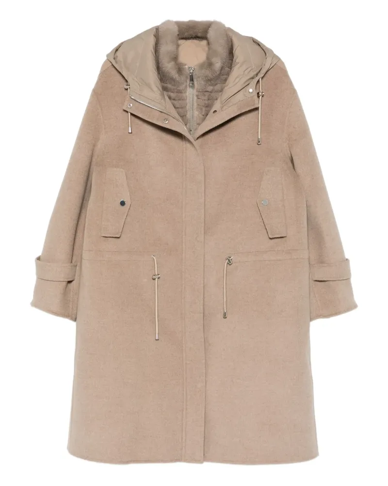Liska Mantel im Layering-Look - Nude Nude