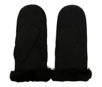 Fäustlinge mit Shearling - Schwarz