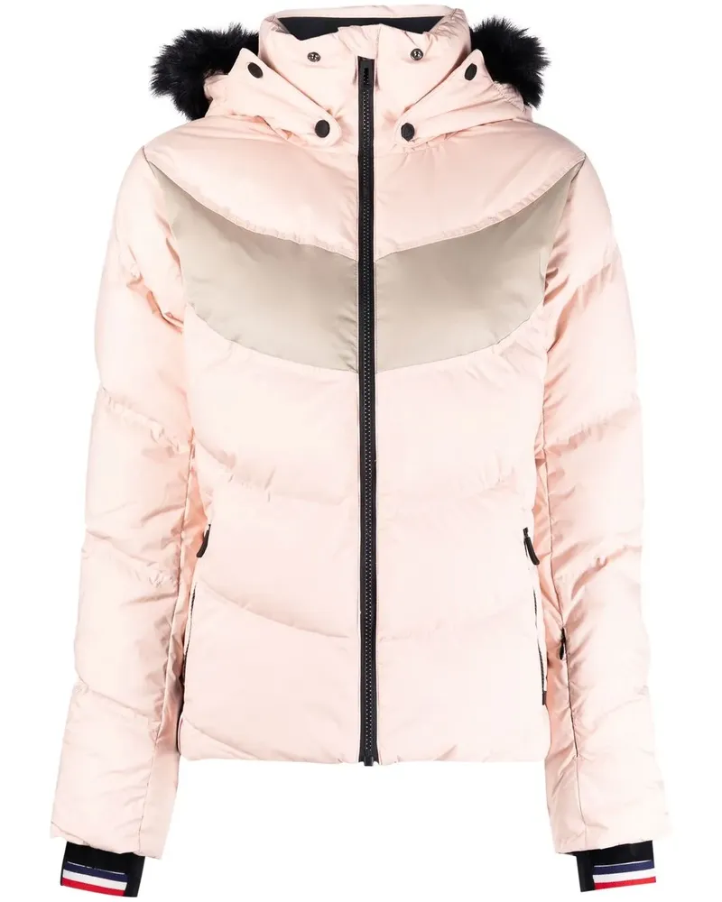 Rossignol Daunen-Skijacke mit Signaturen - Rosa Rosa