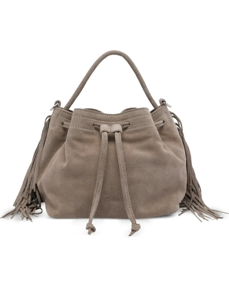 Vic Matié fringed suede tote bag - Grau Grau