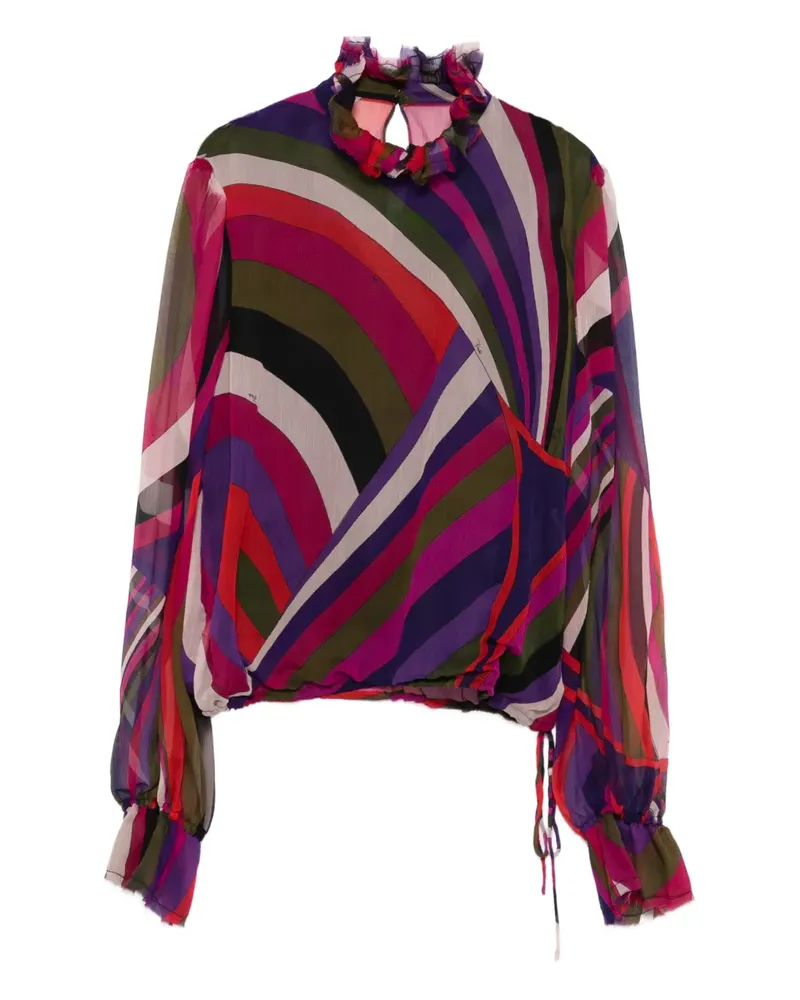 Emilio Pucci Bluse mit abstraktem Print - Rosa Rosa