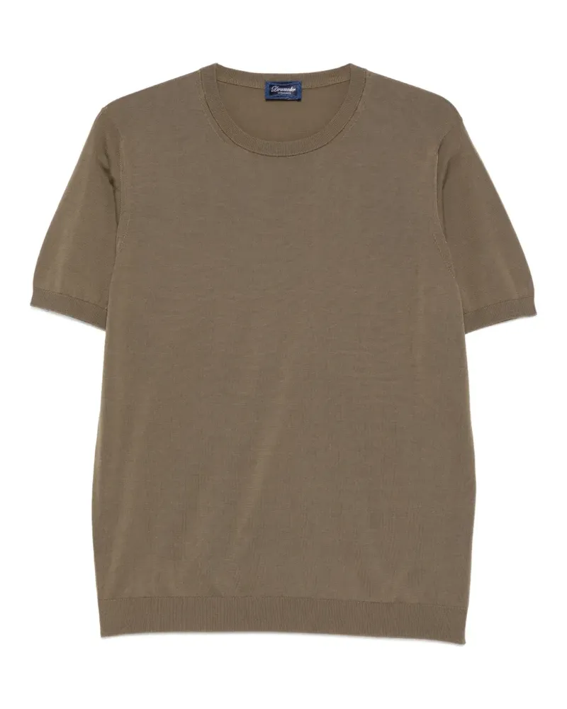 Drumohr  T-Shirt mit rundem Ausschnitt - Grün Grün