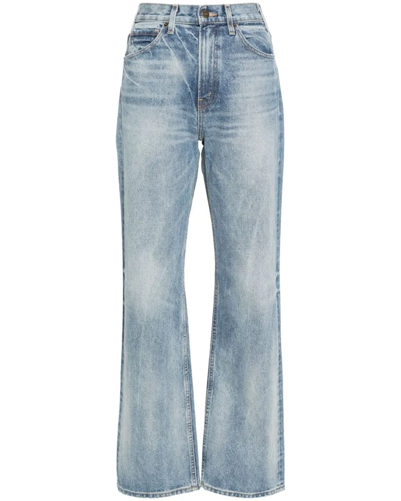 Nili Lotan Mitchell Straight-Leg-Jeans mit hohem bund Blue