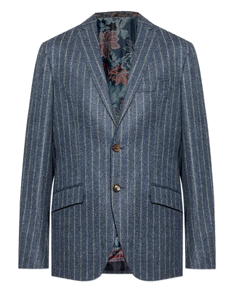 Etro Sakko mit Nadelstreifen - Blau Blau