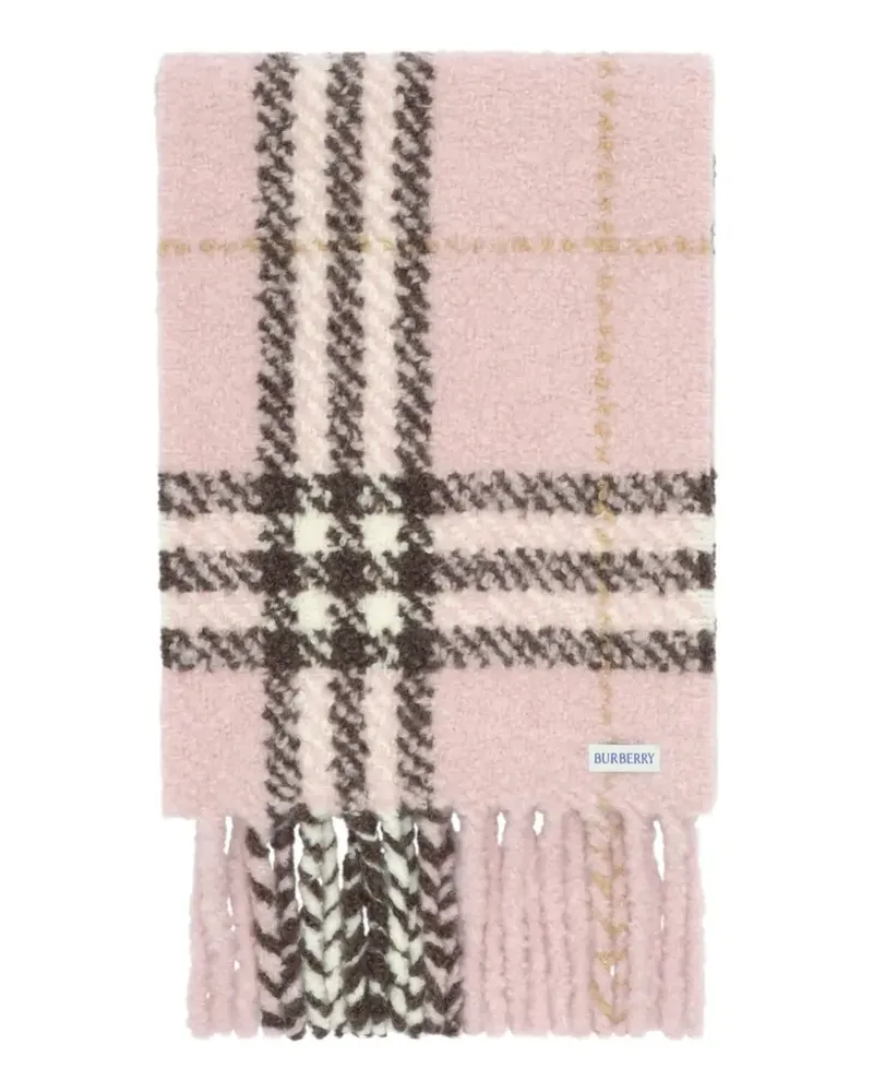 Burberry Gemusterter Schal aus Alpakawolle - Rosa Rosa