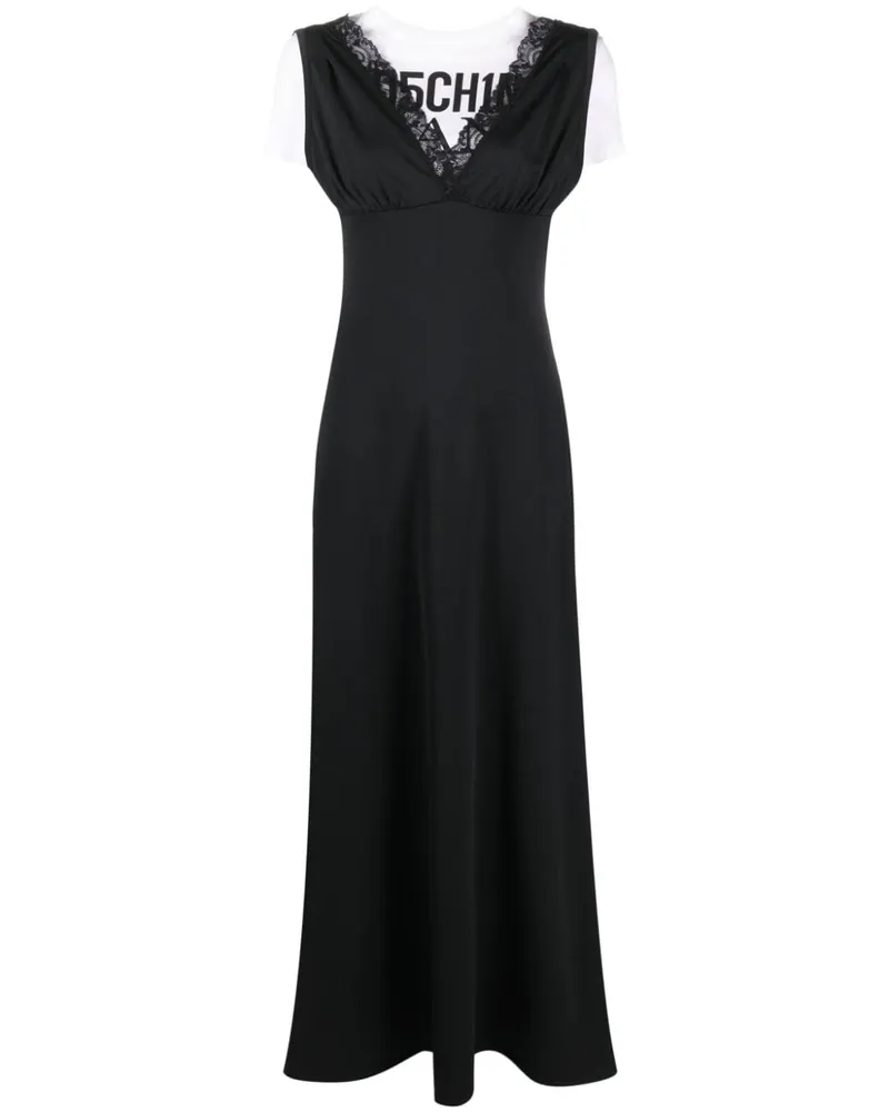 Moschino Kleid mit Logo-Print - Schwarz Schwarz