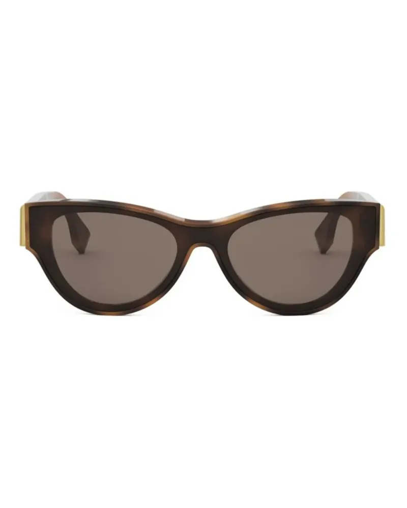 Fendi Cat-Eye-Sonnenbrille mit Logo-Tempel - Braun Braun