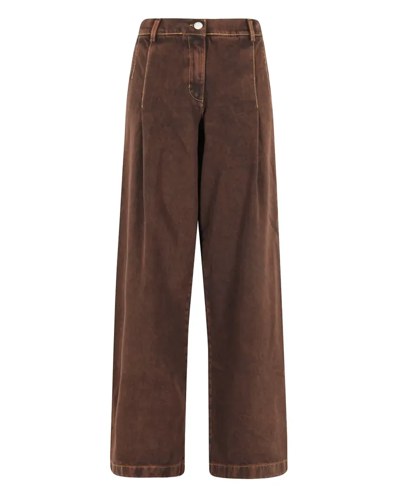Federica Tosi button-fastening jeans - Braun Braun