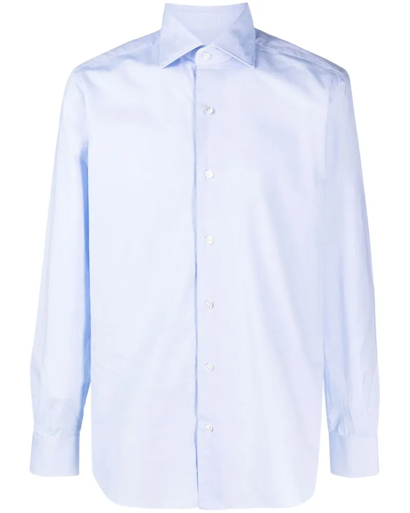 BARBA Hemd mit Eton-Kragen - Blau Blau