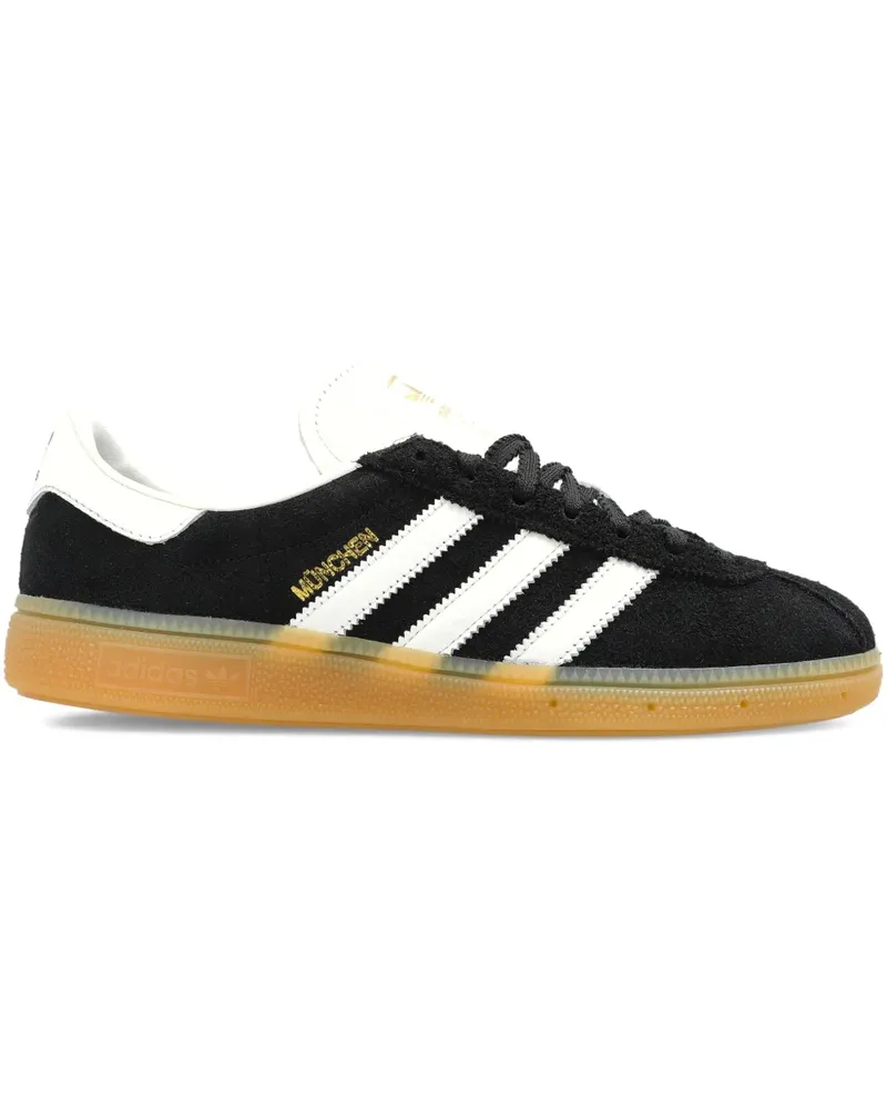 adidas Munchen Sneakers mit drei Streifen - Schwarz Schwarz