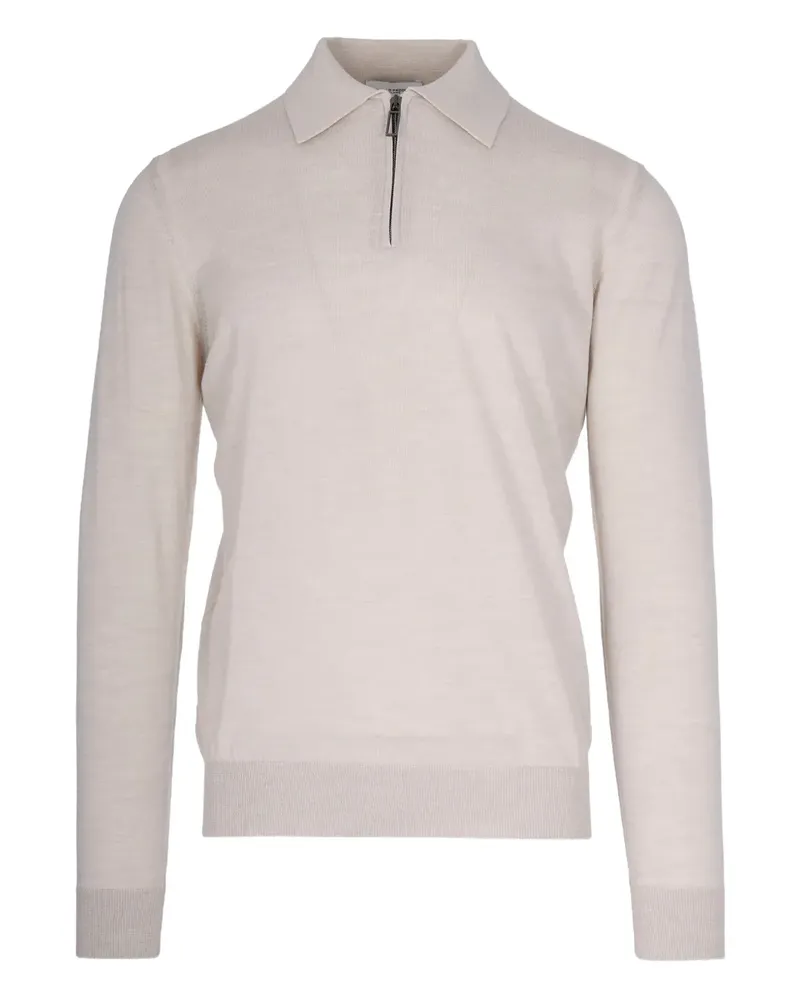 Paolo Pecora Milano Poloshirt aus Schurwolle - Weiß Weiß