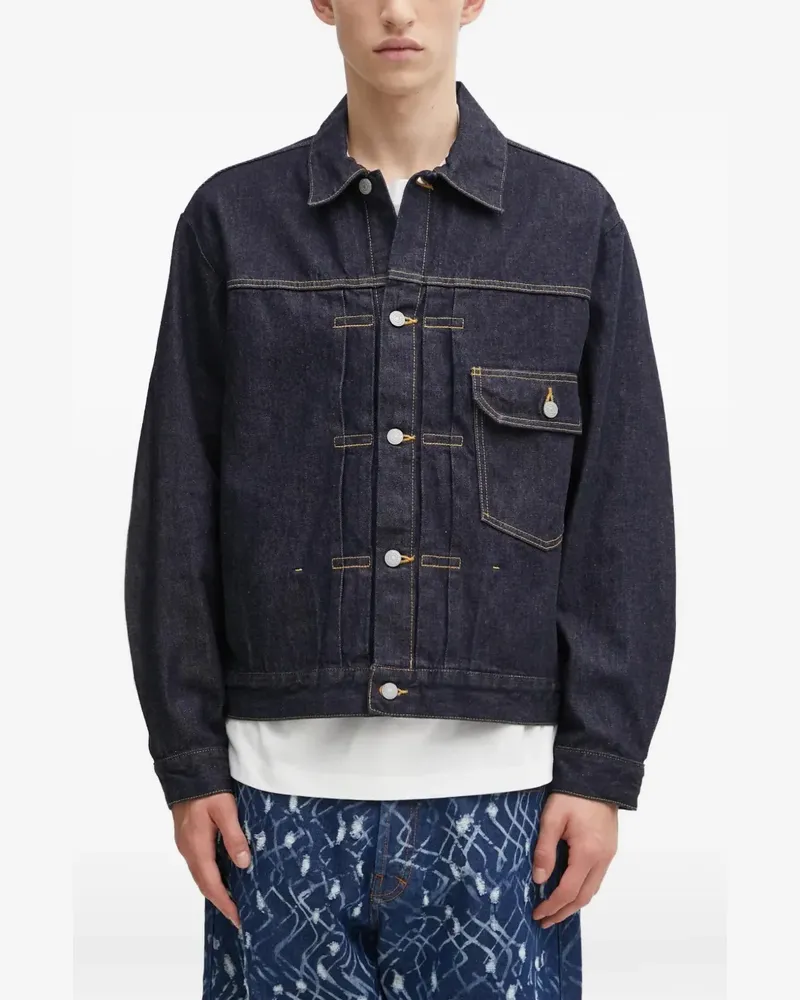 Wacko Maria collared flap-pocket jacket - Blau Blau
