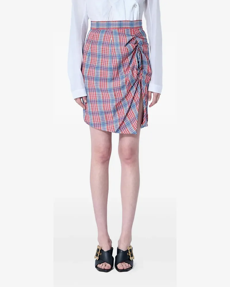 Vivienne Westwood Karierter Rock mit Raffungen - Rot Rot