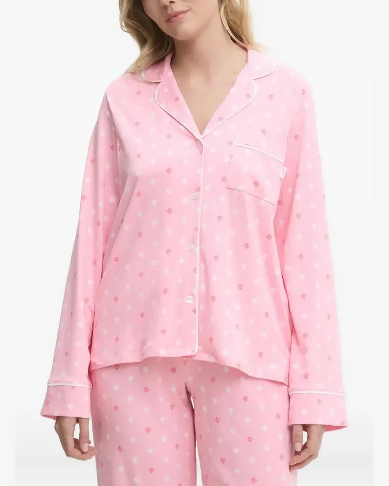DKNY Pyjama mit Logo-Print (2er-Set) - Rosa Rosa