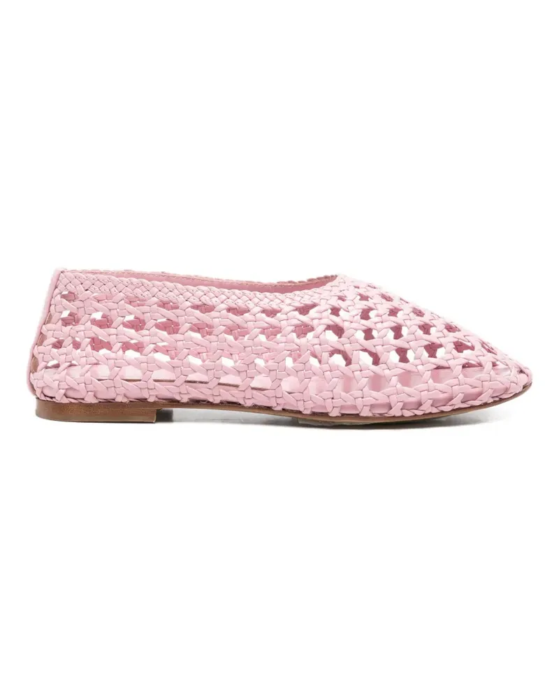 Augusta Ava woven leather flat pumps - Rosa Rosa