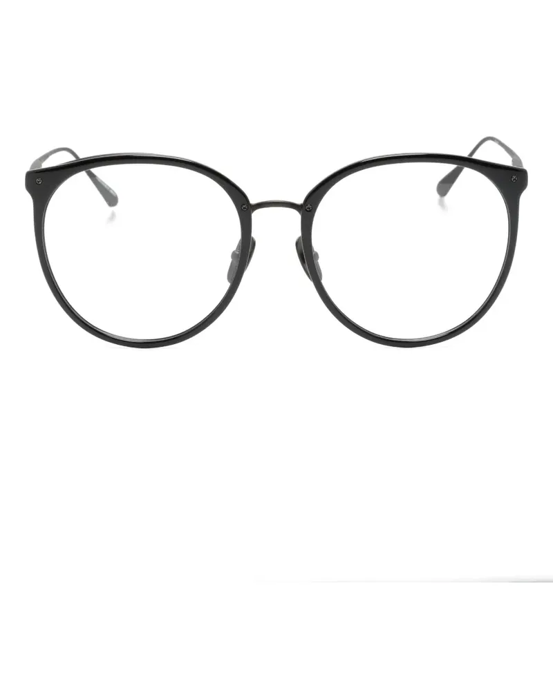 Linda Farrow Brille mit ovalem Gestell - Schwarz Schwarz