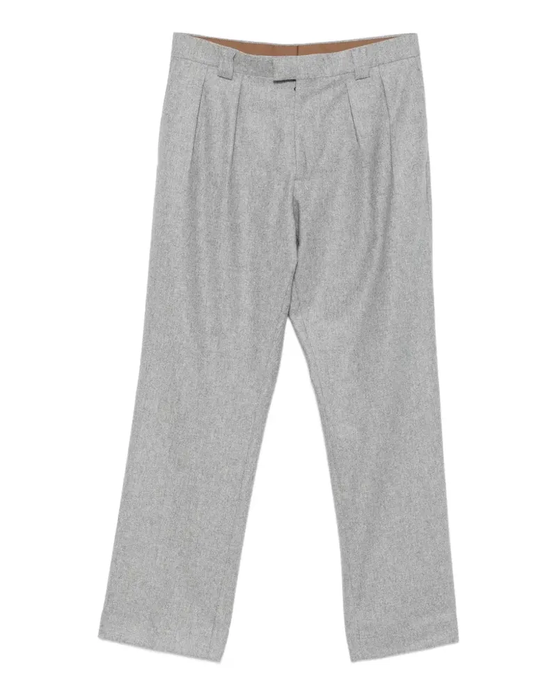 Berwich Hose mit Bundfalten - Grau Grau