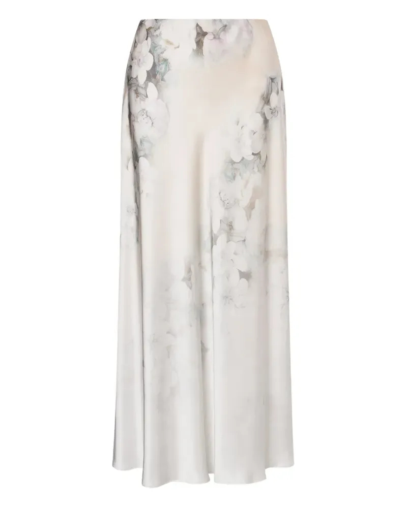 Alberta Ferretti Rock aus Satin - Weiß Weiß