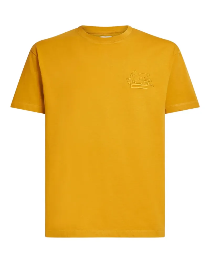 Etro T-Shirt mit Logo-Stickerei - Gelb Gelb