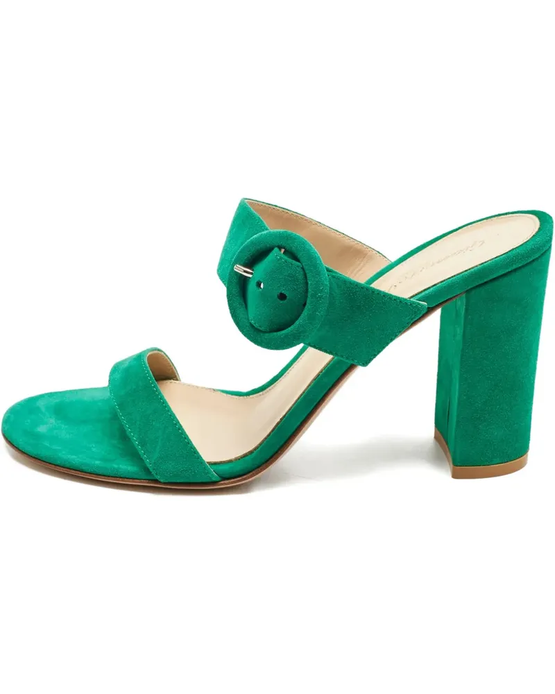 Gianvito Rossi buckle strap suede sandals - Grün Grün