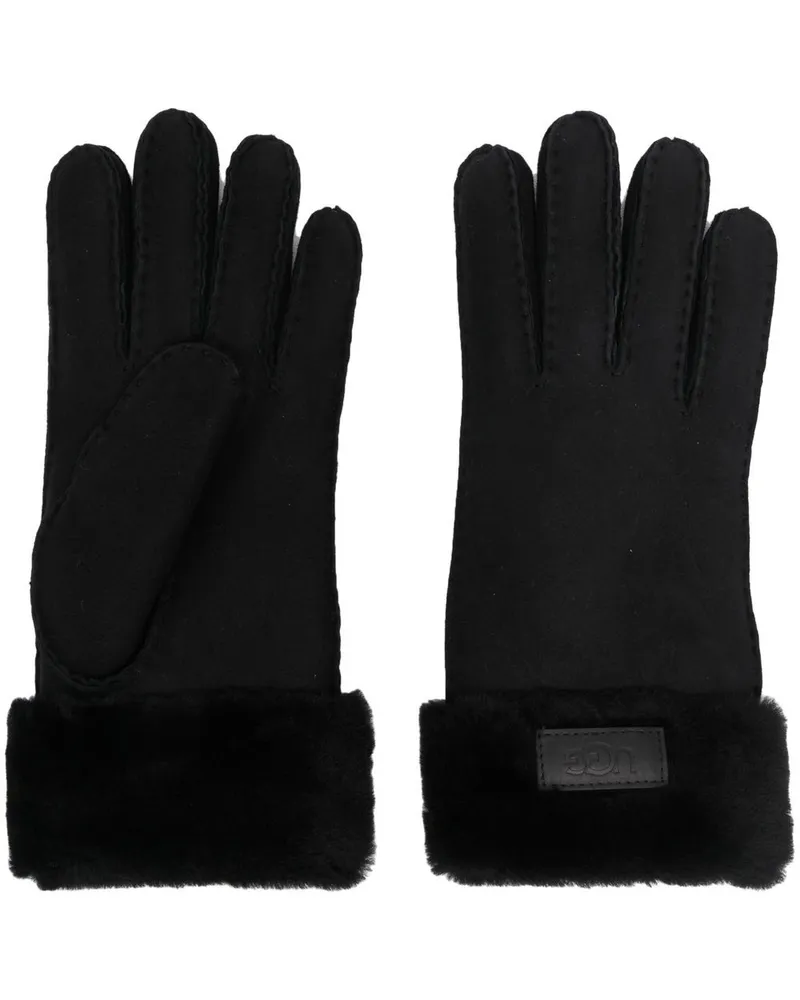 UGG Handschuhe mit Logo-Patch - Schwarz Schwarz