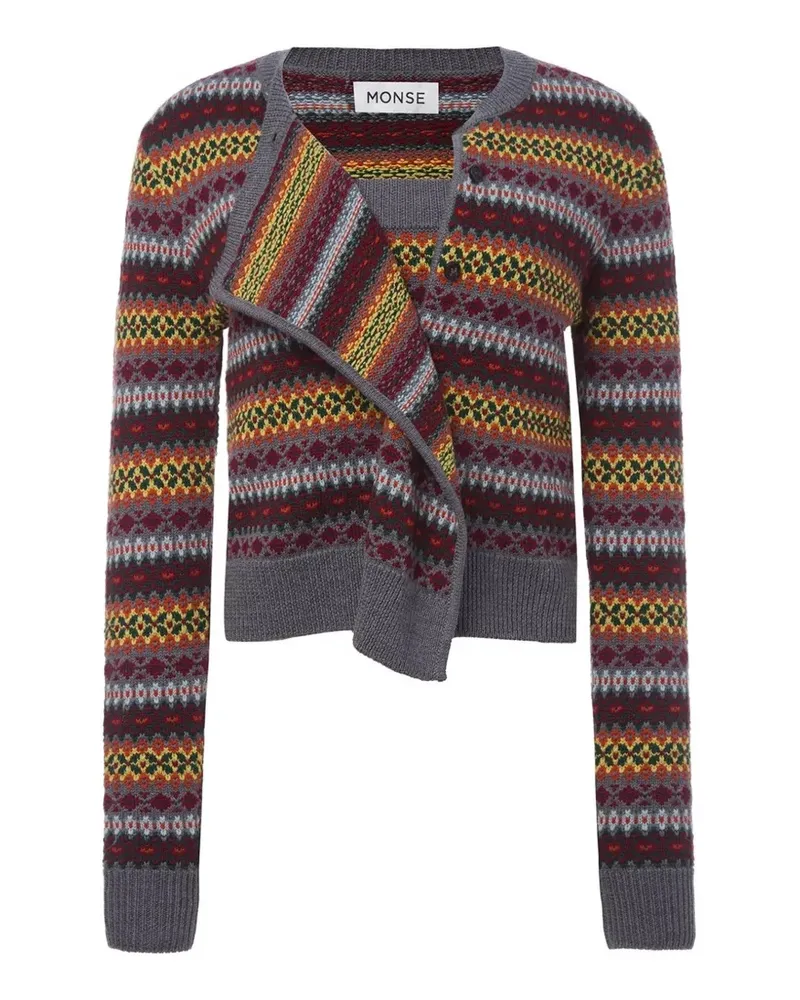 Monse Fair Isle Cardigan-Set - Grau Grau