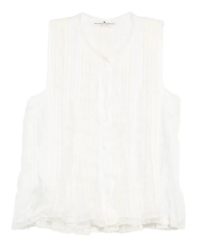 Ermanno Scervino lace-detail blouse - Weiß Weiß