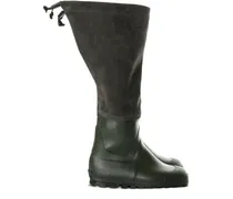 Regenstiefel mit Einsätzen aus Velours - Grün