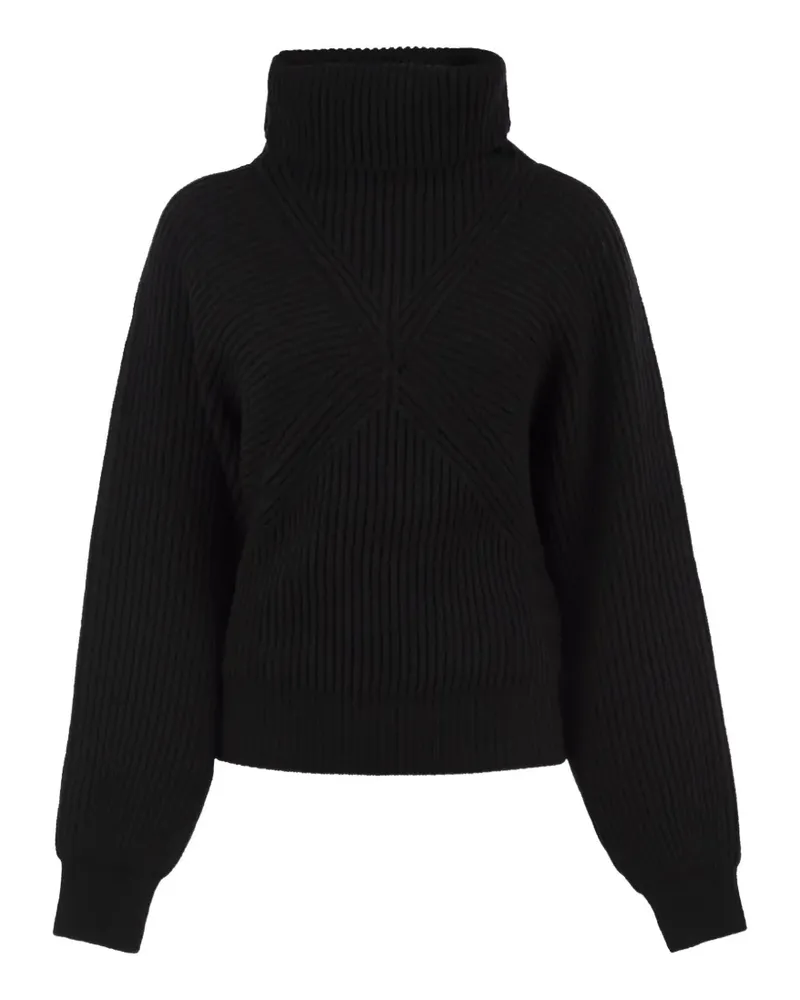 SPORTMAX ribbed-knit high-neck sweater - Schwarz Schwarz