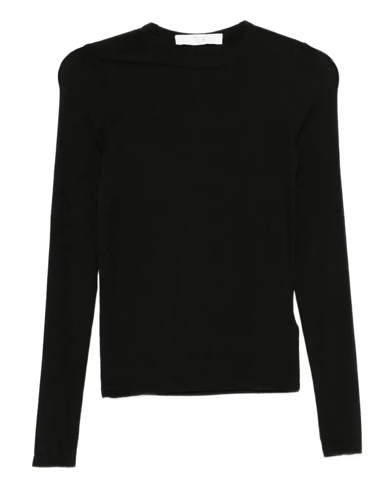 TELA T-Shirt mit rundem Ausschnitt - Schwarz Schwarz