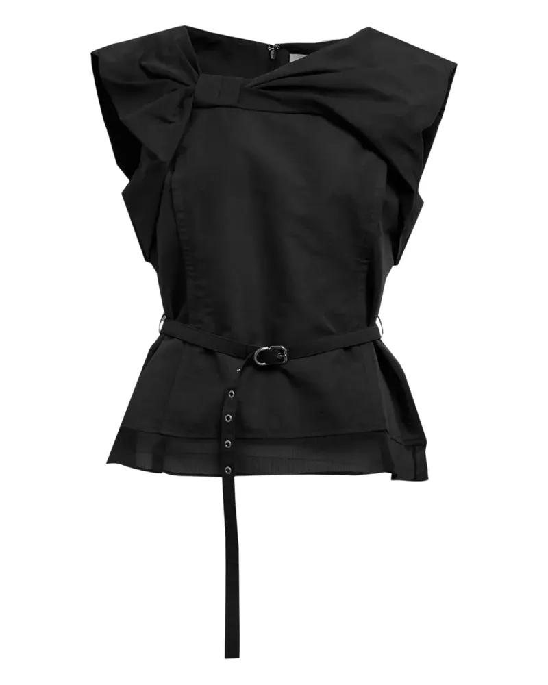 3.1 phillip lim bow belted top - Schwarz Schwarz
